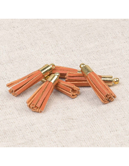Set mit 6 Mini-Pompons - Orange