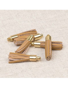 Set mit 6 Mini-Pompons - Kamel