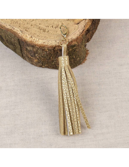 Pompon mit Verschluss - Gold