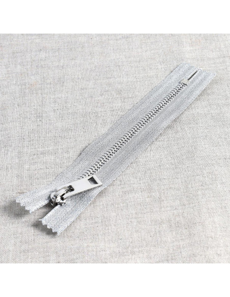 Metallverschluss Lurex - Silber