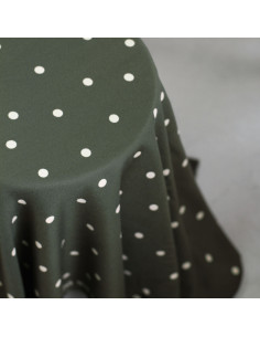 Viskose-Crêpe-Stoff Jolly Dots - Khaki