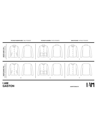 Gaston Weste Schnittmuster - I am patterns