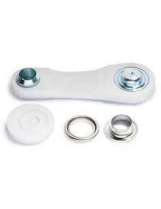 Box 10 Ösen 14 mm mit Befestigungswerkzeug - Silber 2