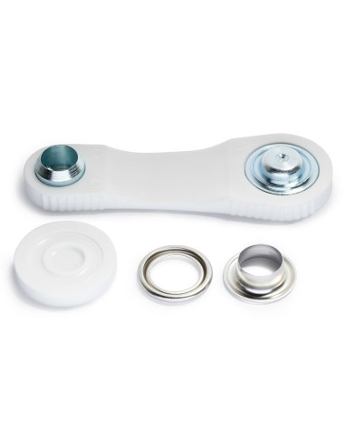 Box 10 Ösen 14 mm mit Befestigungswerkzeug - Silber