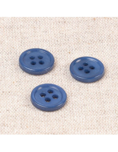 Muschelknopf 4 Löcher 11 mm - Marineblau