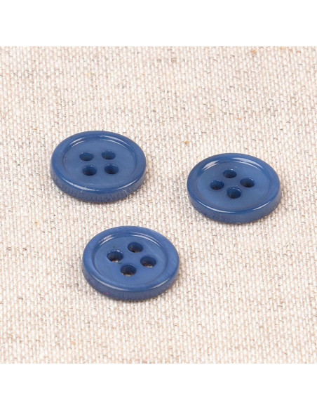 Muschelknopf 4 Löcher 11 mm - Marineblau