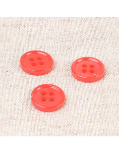 Vierloch-Muschelknopf 11 mm - Rot