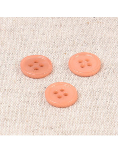 Vierloch-Muschelknopf 11 mm - Rosa Sand
