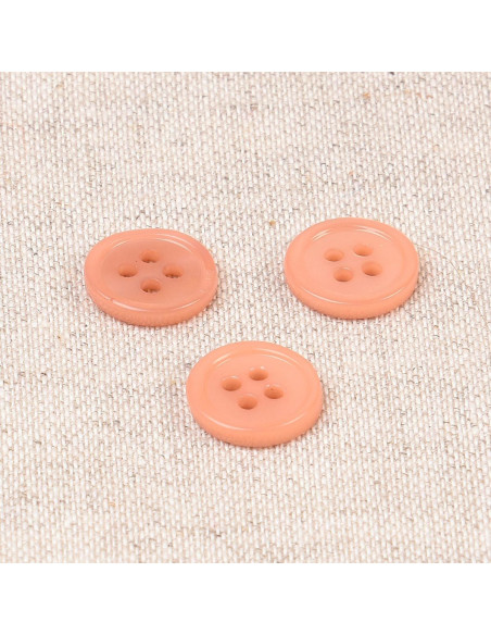 Vierloch-Muschelknopf 11 mm - Rosa Sand