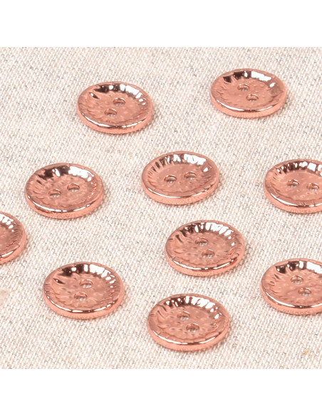 Fantasie-Metallknopf 11 mm - Roségold