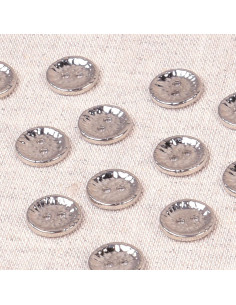 Fantasie-Metallknopf 11 mm - Silber