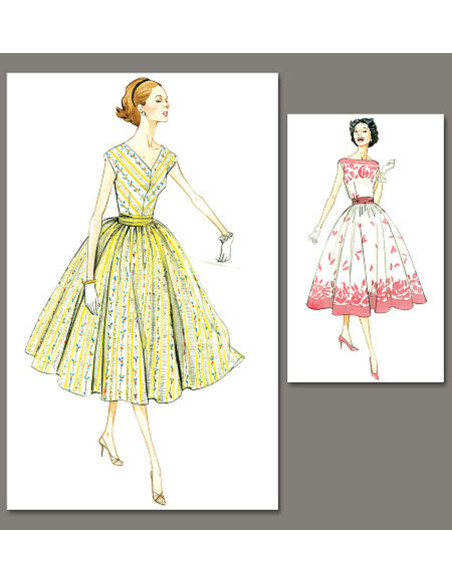 Vintage-Kleid Schnittmuster 1957 - Vogue 8789