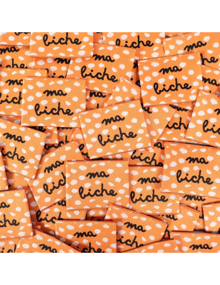 Set von 5 gewebten Etiketten - Mein Reh