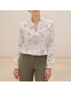 Glam Blusenmuster mit Schlitz-Ausschnitt - Anna Rose Muster