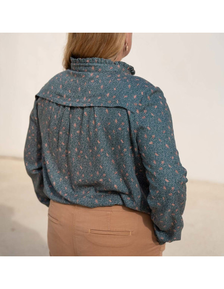 Glam Blusenmuster mit Schlitz-Ausschnitt - Anna Rose Muster