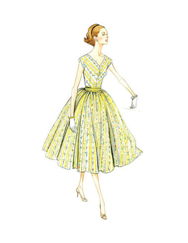 Vintage-Kleid Schnittmuster 1957 - Vogue 8789