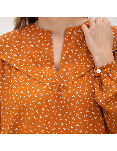 Glam Blusenmuster mit Schlitz-Ausschnitt - Anna Rose Muster