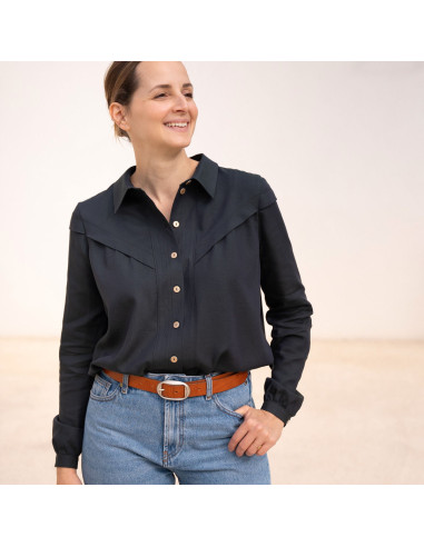 Glam Blusenmuster mit Knöpfen - Anna Rose Muster