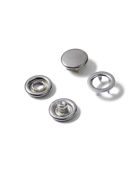 Nachfüllpackung mit 20 Jersey-Druckknöpfen 10 mm Nickel