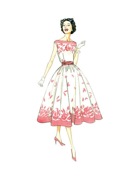 Vintage-Kleid Schnittmuster 1957 - Vogue 8789