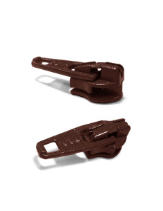 Schieber für Nylon-Reißverschluss 3 mm YKK - Schokolade