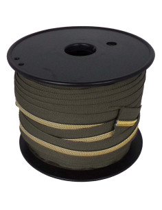 Nylon-Reißverschluss 5 mm Lurex - Khaki und Gold