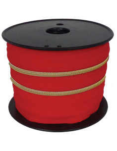 Nylon-Reißverschluss 5 mm Lurex - Rot und Gold