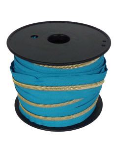 Nylon-Reißverschluss 5 mm Lurex - Entenblau