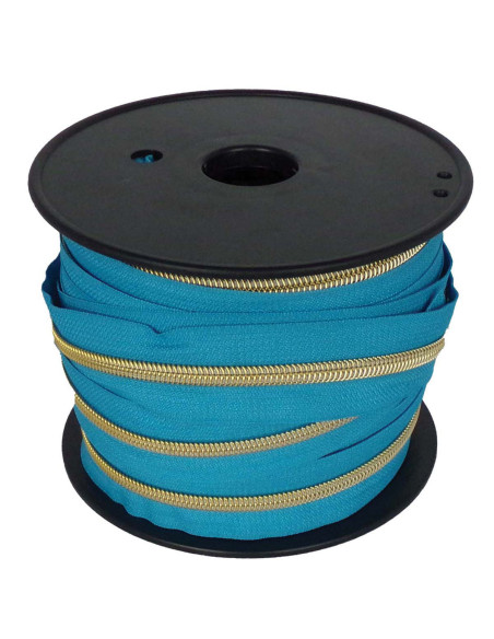 Nylon-Reißverschluss 5 mm Lurex - Entenblau