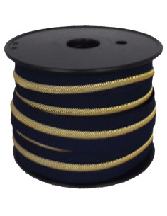 Nylon-Reißverschluss 5 mm Lurex - Marineblau und Gold
