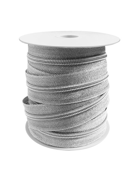Nylon-Reißverschluss 5 mm Lurex - Silber