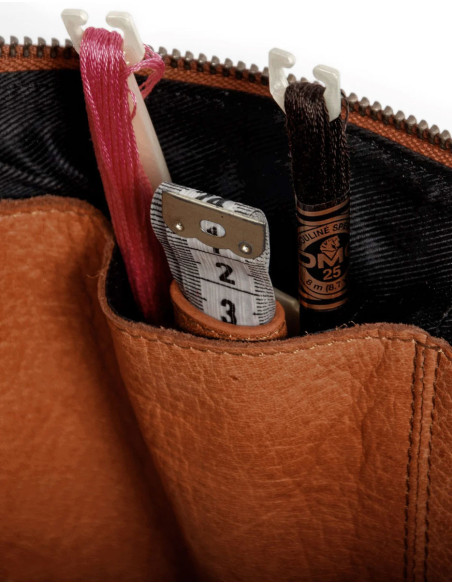Ledertasche für Stickerei und Stricken Muud Enturn - Whisky