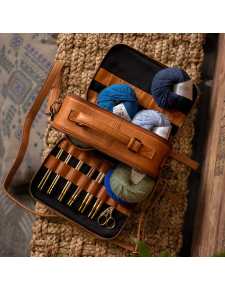 Strick- und Häkeltasche Muud Lilly Crossbody - Whisky