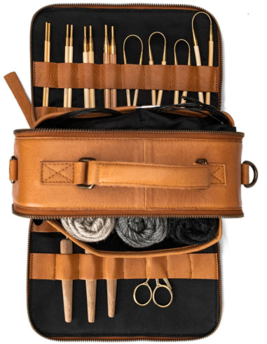 Strick- und Häkeltasche Muud Lilly Crossbody - Whisky