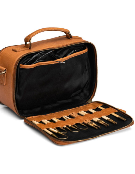 Strick- und Häkeltasche Muud Lilly Crossbody - Whisky