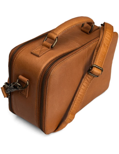 Strick- und Häkeltasche Muud Lilly Crossbody - Whisky