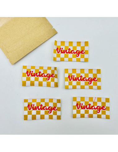 Satz von 5 Vintage-Nähetiketten