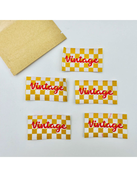 Satz von 5 Vintage-Nähetiketten