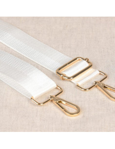 Taschenriemen mit Karabinern - Weiß
