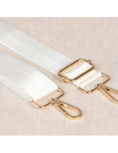 Taschenriemen mit Karabinern - Weiß