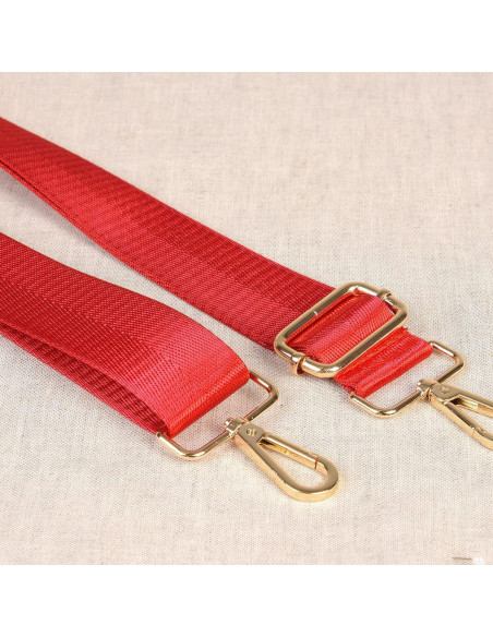 Taschenriemen mit Karabinern - Rot