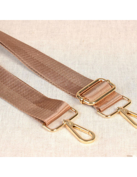 Taschenriemen mit Karabinern - Dunkelbeige