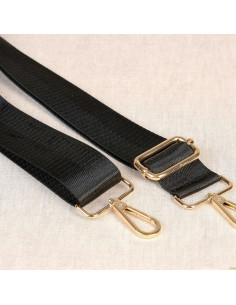 Taschenriemen mit Karabinern - Schwarz