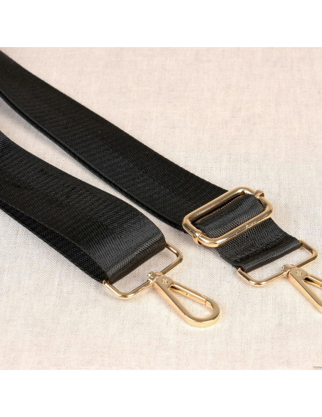 Taschenriemen mit Karabinern - Schwarz