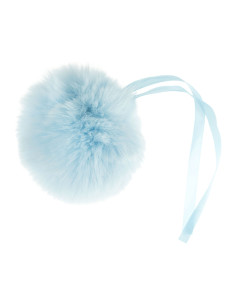 Kunstfellbommel 11 cm - Babyblau