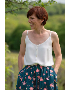 Perlmutt-Twill-Gewebe aus Viskose - Églantine & Zoé 2