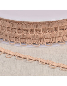 Elastische Knopflochborte - Hautfarbe