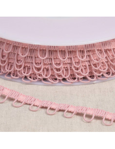 Elastische Knopflochborte - Rosa