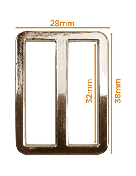 Premium-Metallschlaufe - Hellgold 32 mm