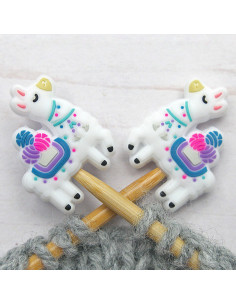 Maschenstopper für Stricknadeln - Lama